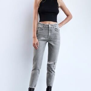 Zara Gray Straight Mom Jeans (ON SALE DISCOUNT)